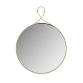 Ravina Braided Brass Round Wall Mirror Model: TOV-C18654